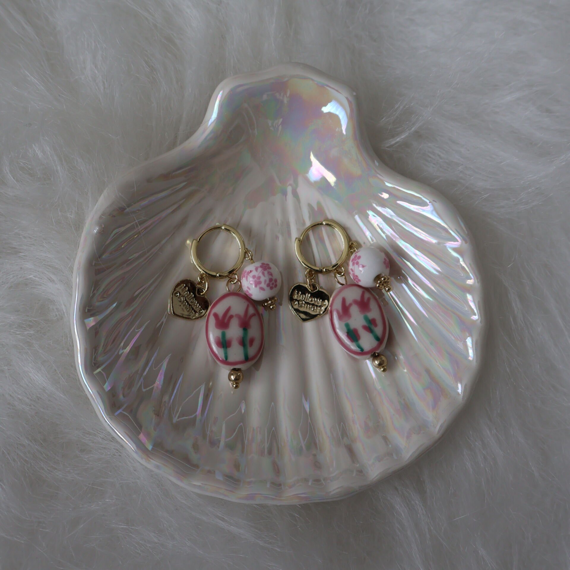 Porcelain Bloom Küpe