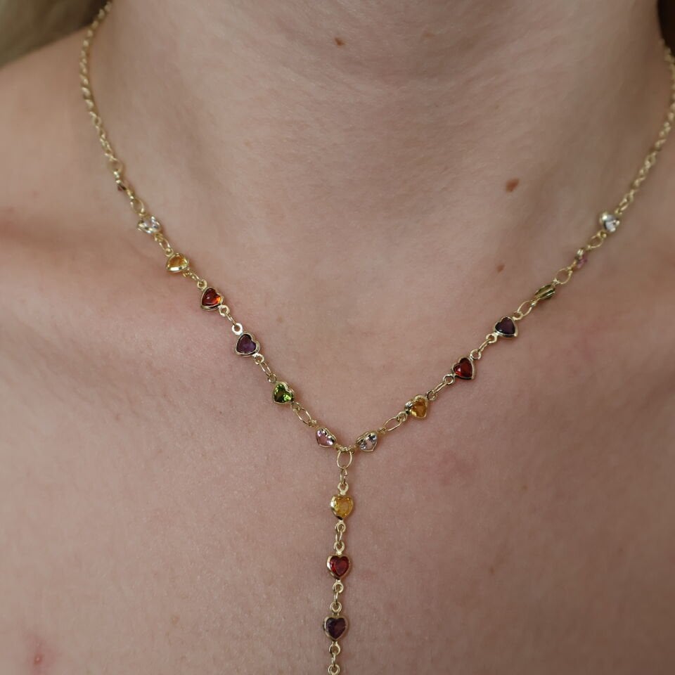 Amore Chain Y Kolye Renkli