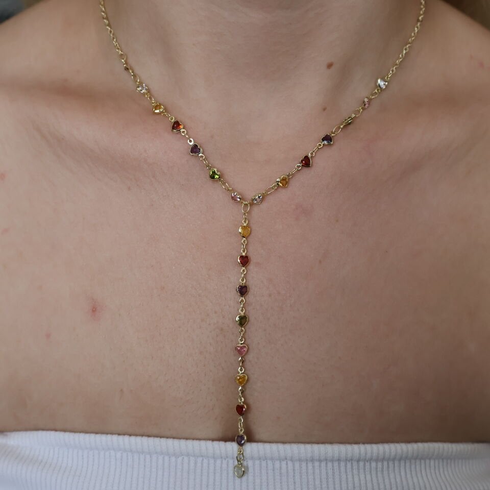 Amore Chain Y Kolye Renkli