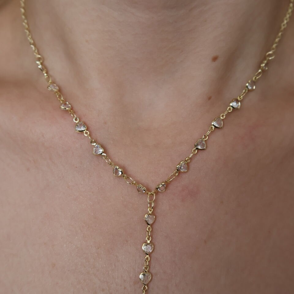 Amore Chain Y Kolye Beyaz