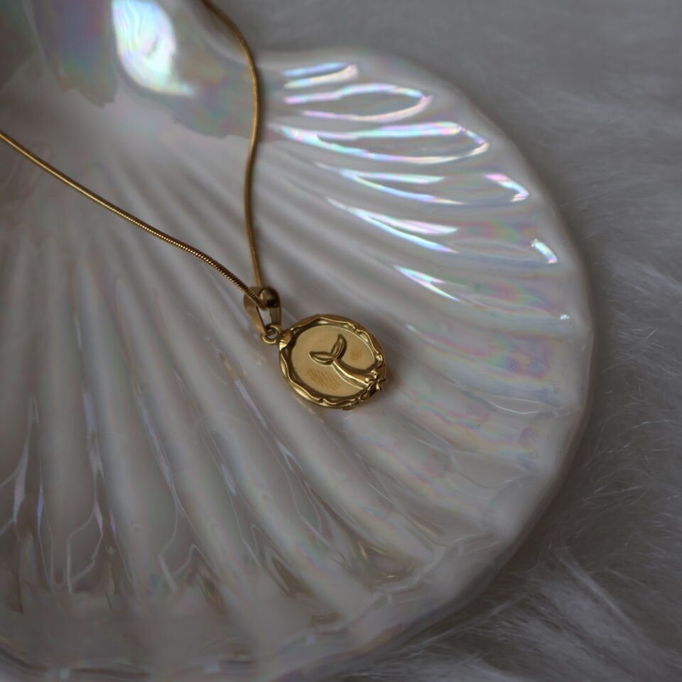 Eterna Çelik Kolye Gold