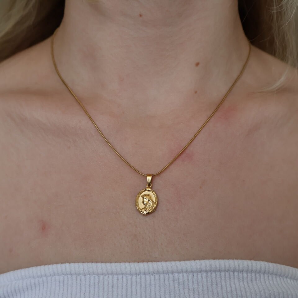 Eterna Çelik Kolye Gold