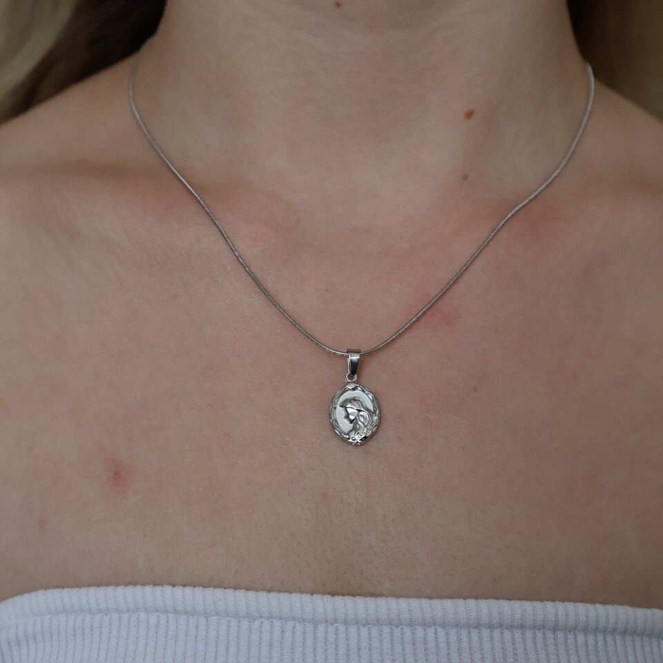 Eterna Çelik Kolye Silver