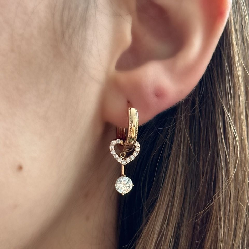 Point of Love Halka Küpe Gold