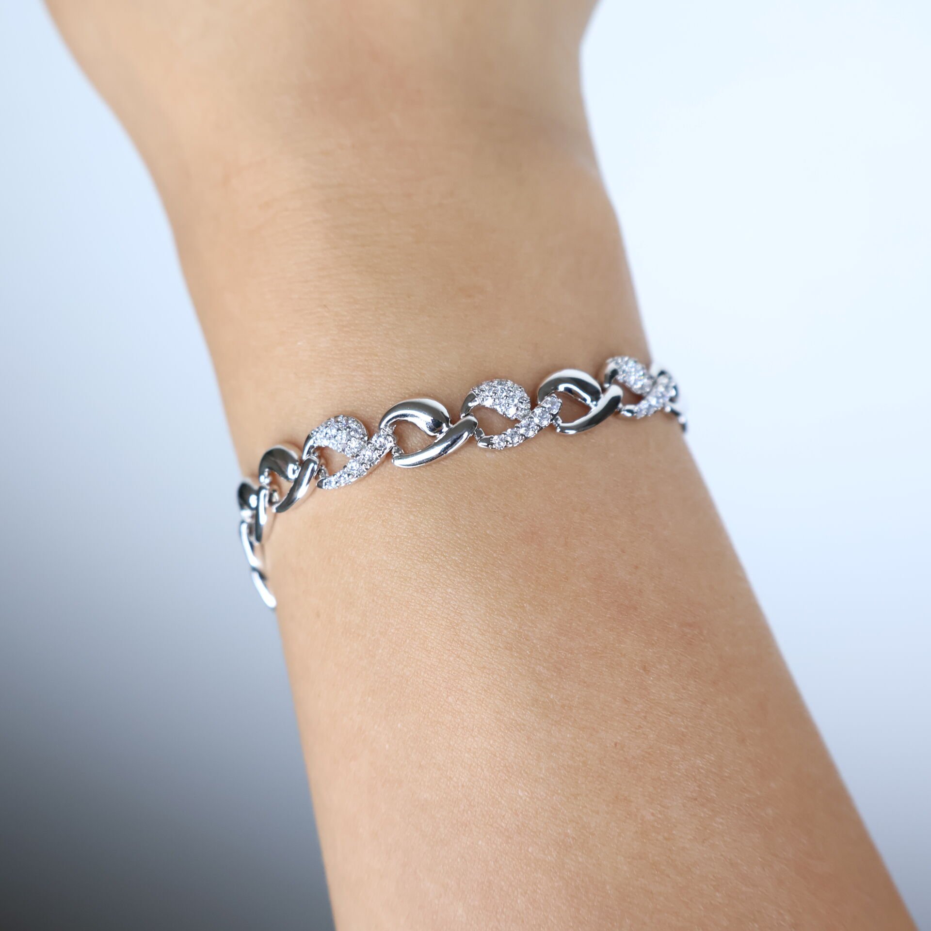 Gilded Links Bileklik Silver