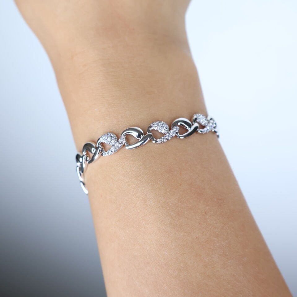 Gilded Links Bileklik Silver