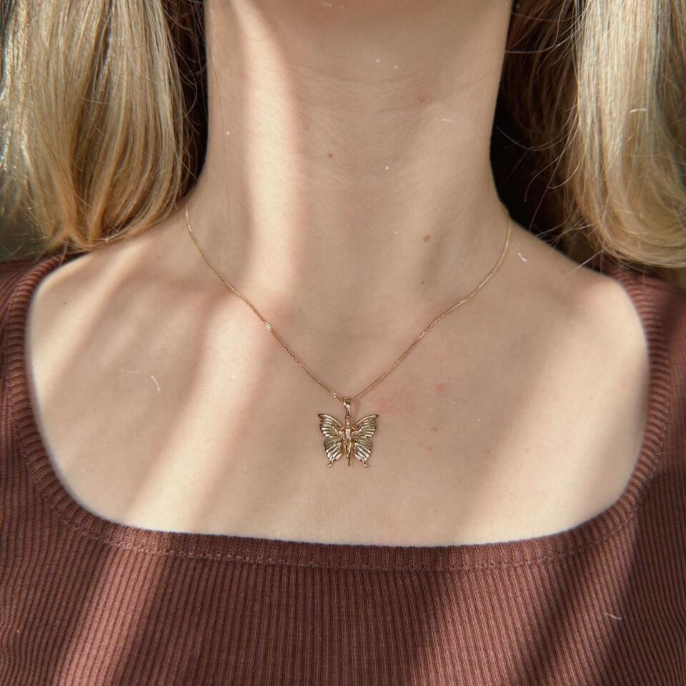 Şans Meleği Kelebek Kolye Küçük