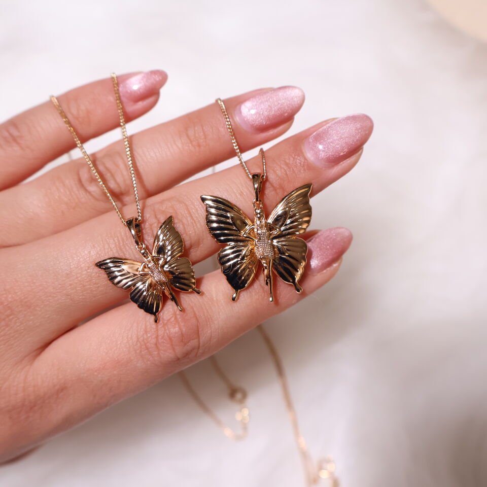 Şans Meleği Kelebek Kolye Küçük