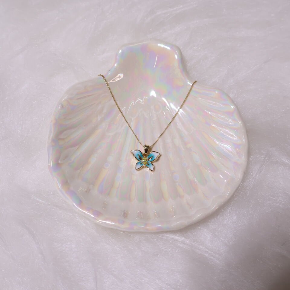 Mavi Kelebek Kolye