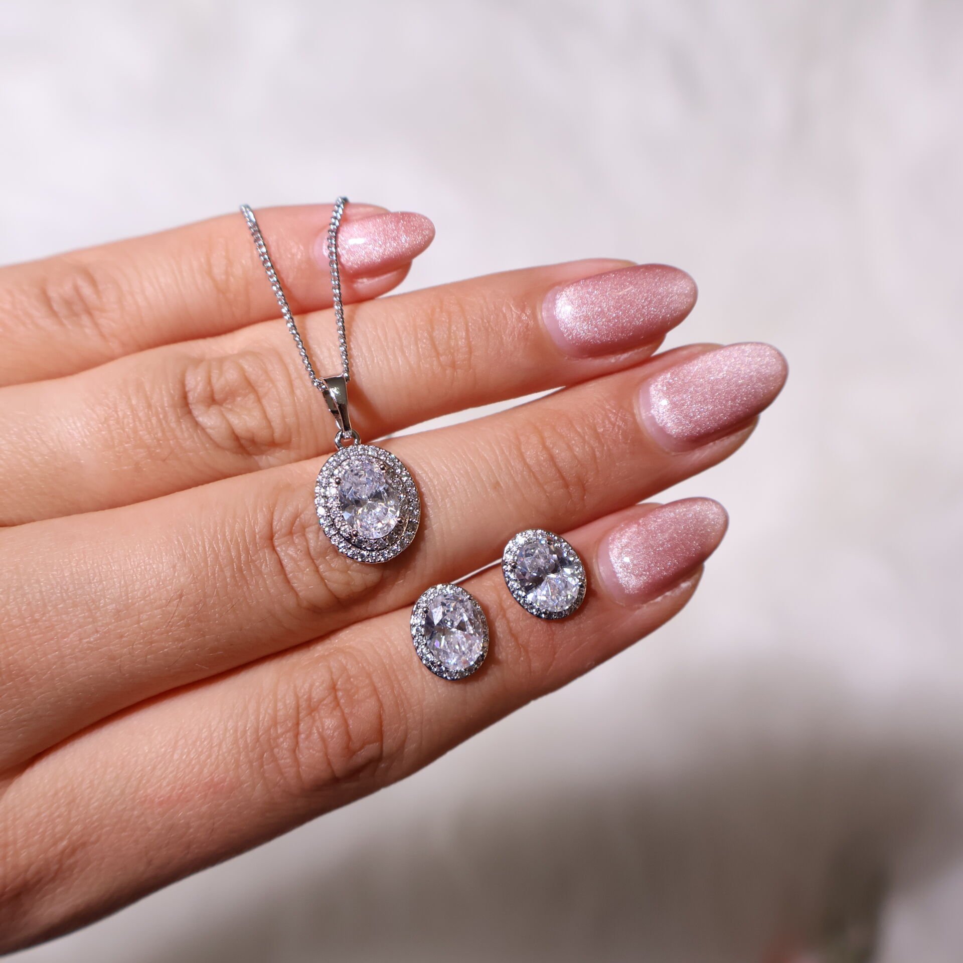 Diamond Kolye & Küpe Seti