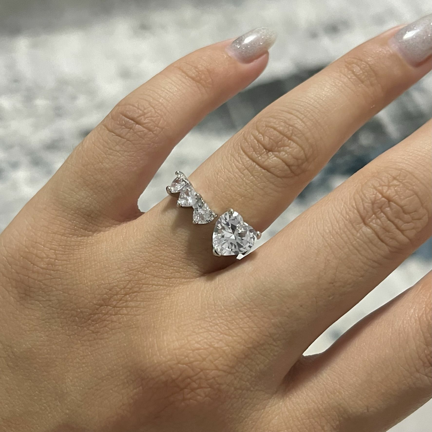 Princess Glow 2 Yüzük Silver