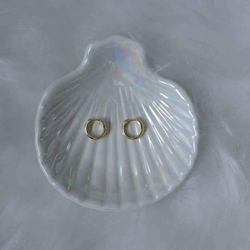 Kalpli Taşlı Halka Küpe
