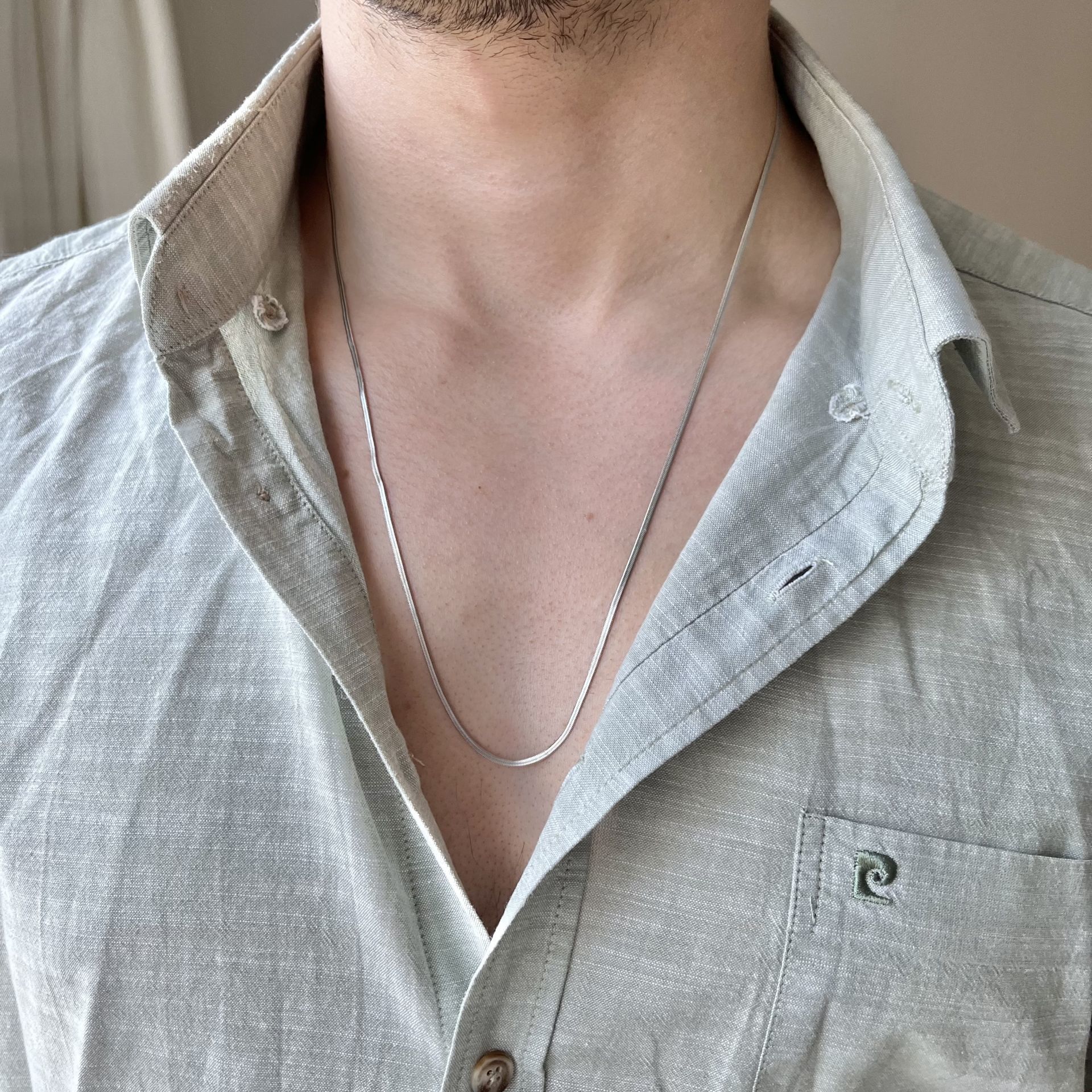 Erkek İtalyan Zincir Çelik Kolye