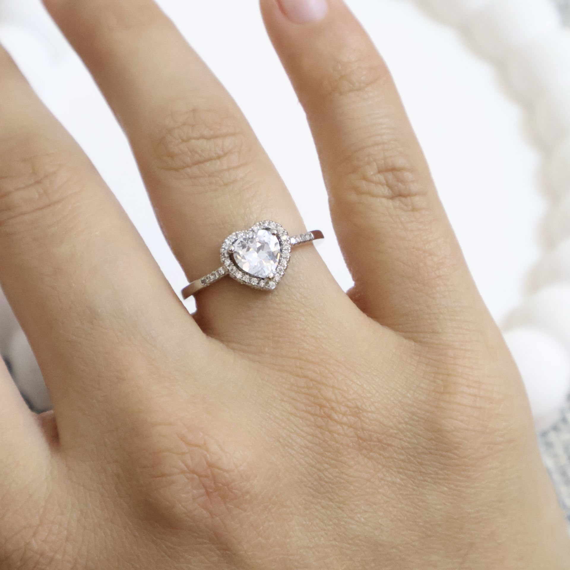 Pandora Model Yüzük Silver - Beyaz
