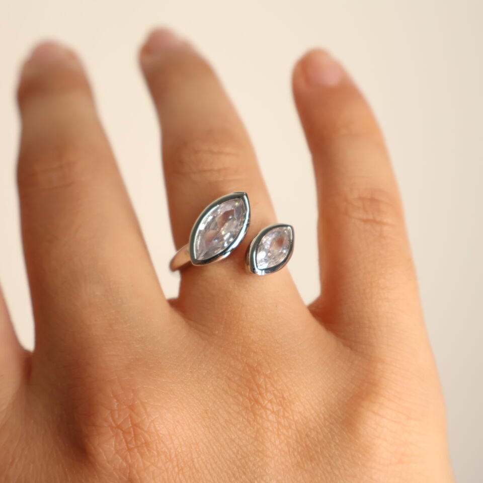 Twin Flame Yüzük Silver