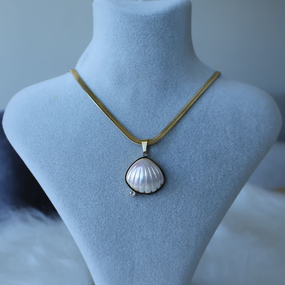 Seashell Çelik Kolye