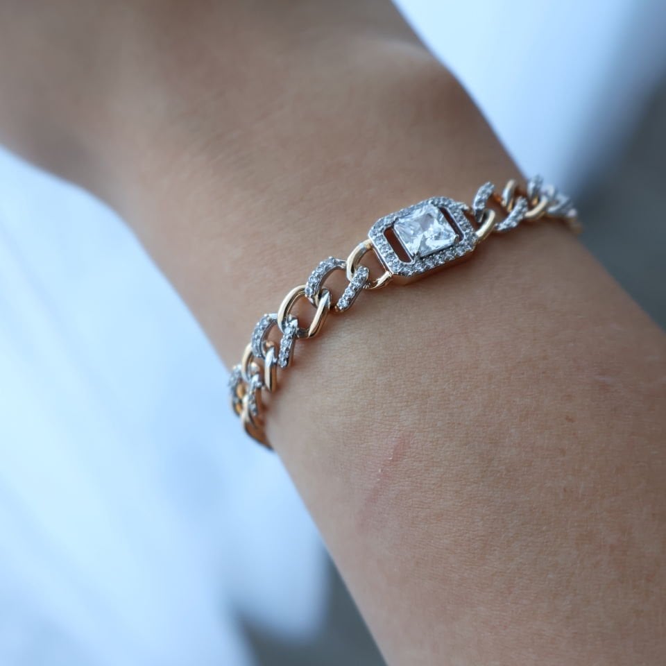 Grandeur Bileklik 14K Gold + Silver (Çift Renkli)