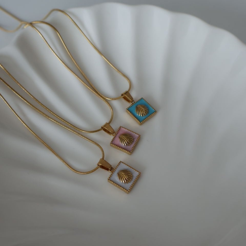 Deniz Kabuğu Çelik Kolye