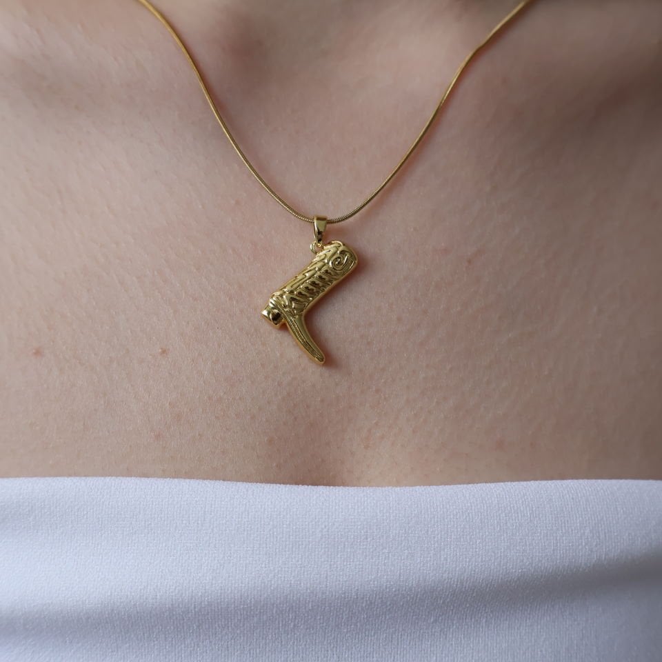 Mini Kovboy Çizme Çelik Kolye