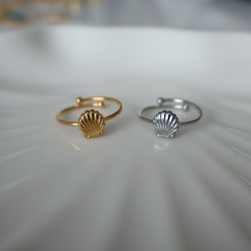 Deniz Kabuğu Çelik Yüzük