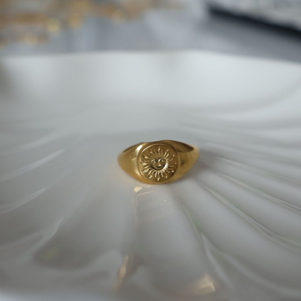 Castelle Çelik Yüzük Güneş - Gold