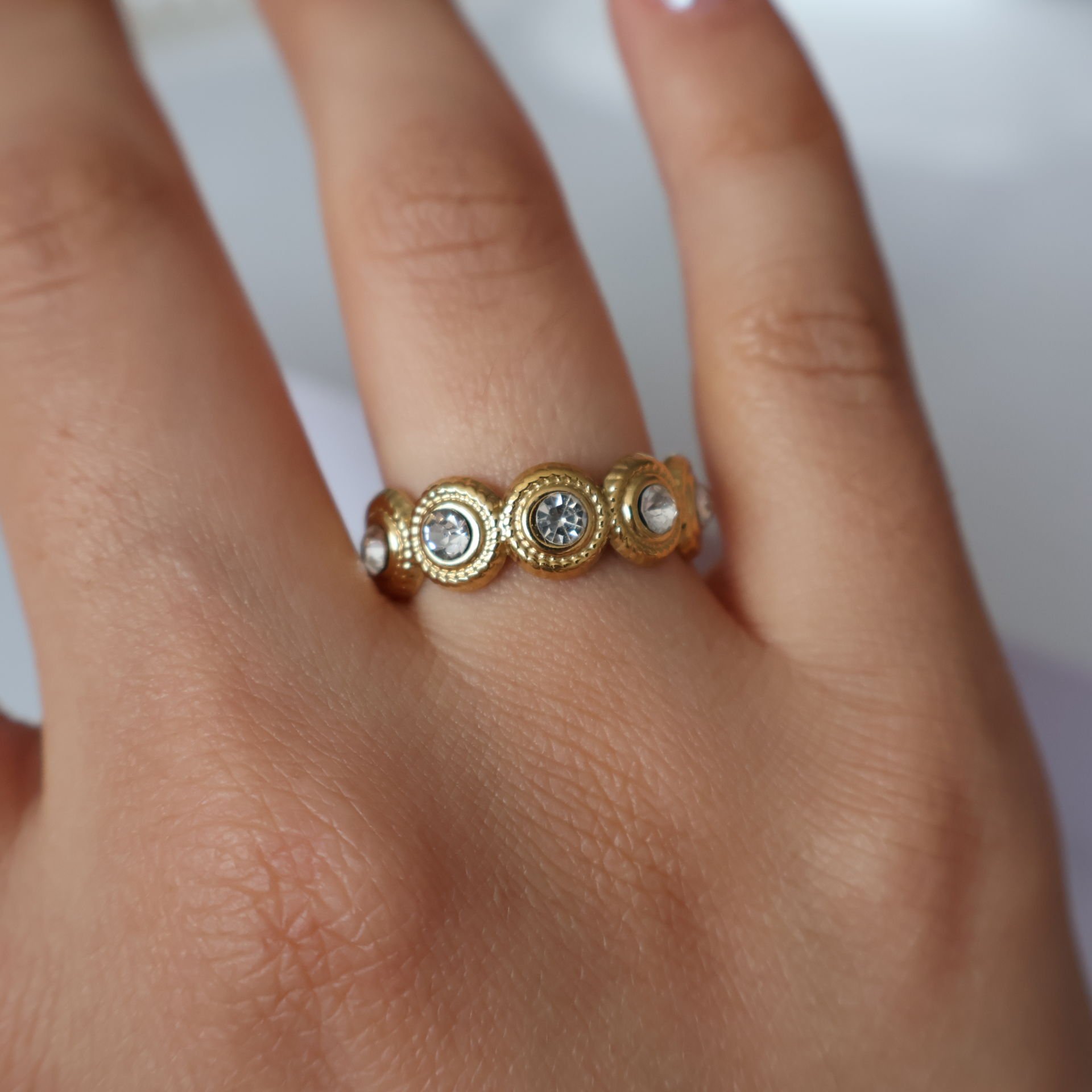 Serenna Çelik Yüzük Beyaz