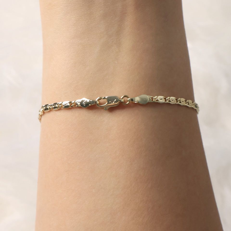 Espanzer Zincir Bileklik Unisex 18K Gold