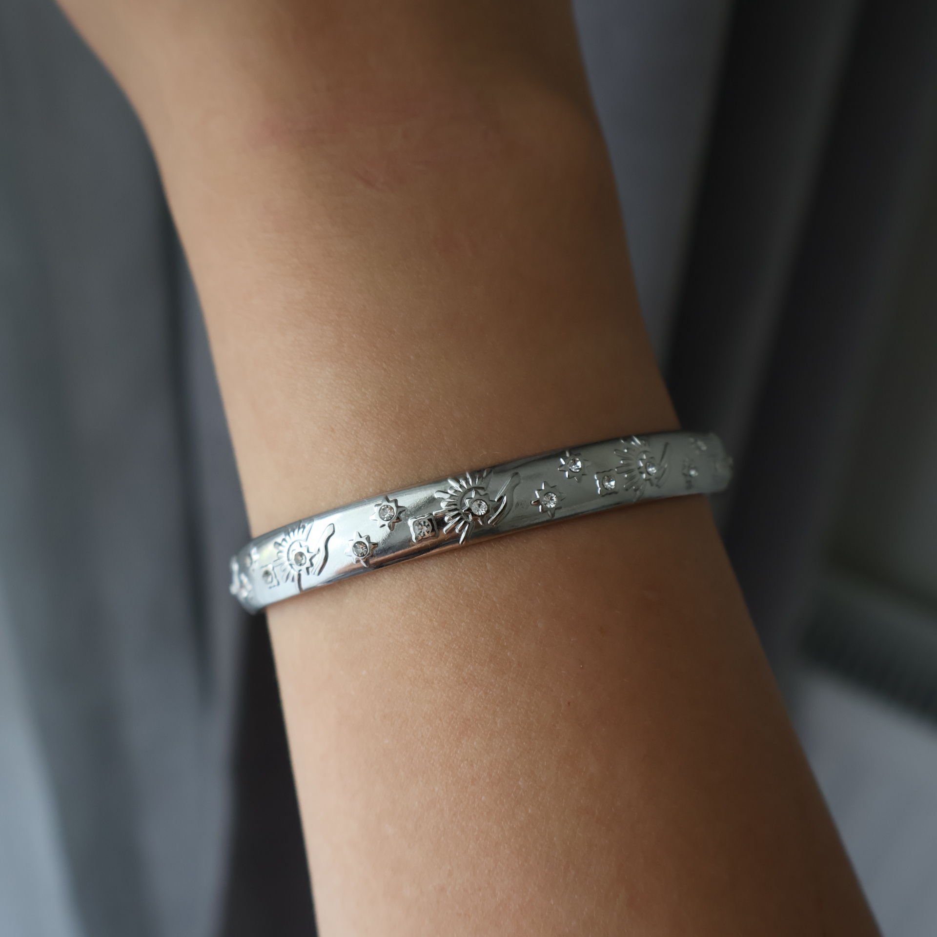 Solara Çelik Bilezik Silver