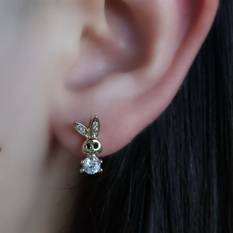Bunny Halka Küpe 14K Gold