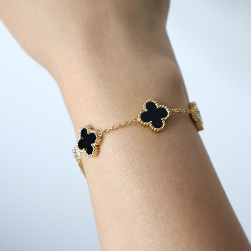 Van Cleef Çelik Bileklik S - Mürdüm