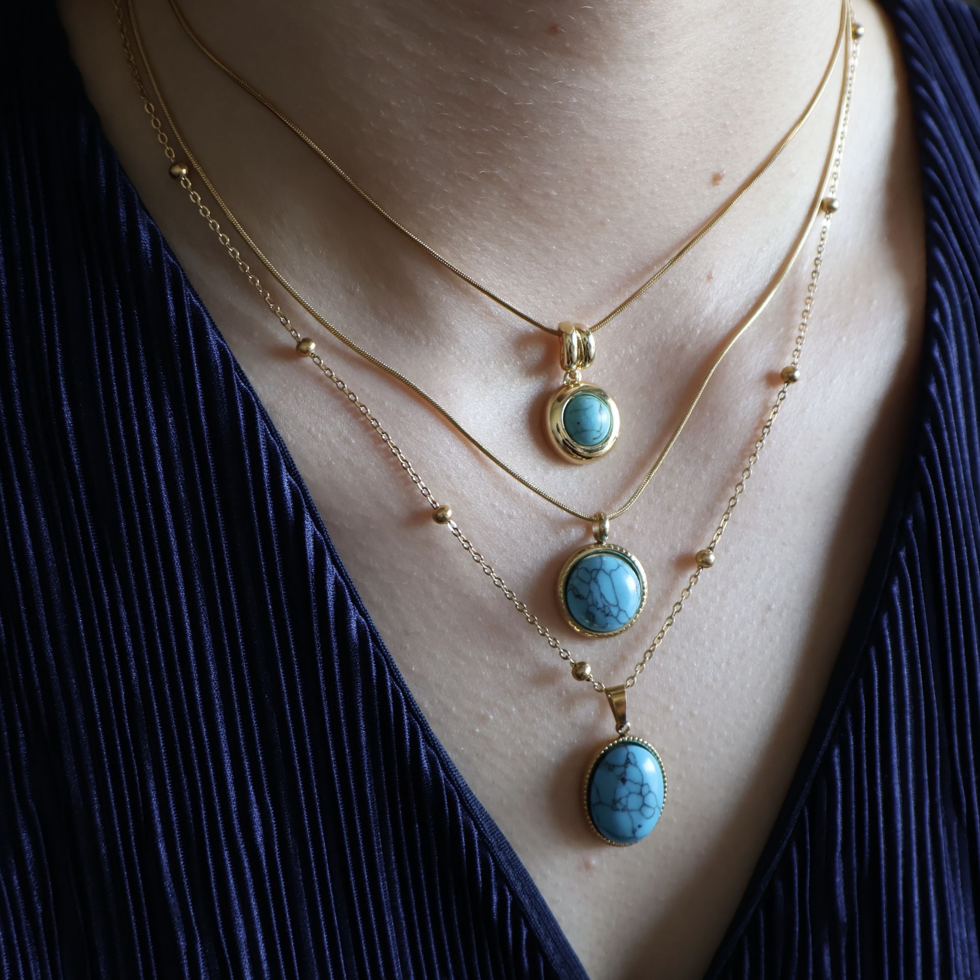 Turkuaz Taşı Kolye