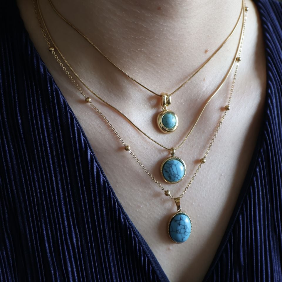 Turkuaz Taşı Kolye