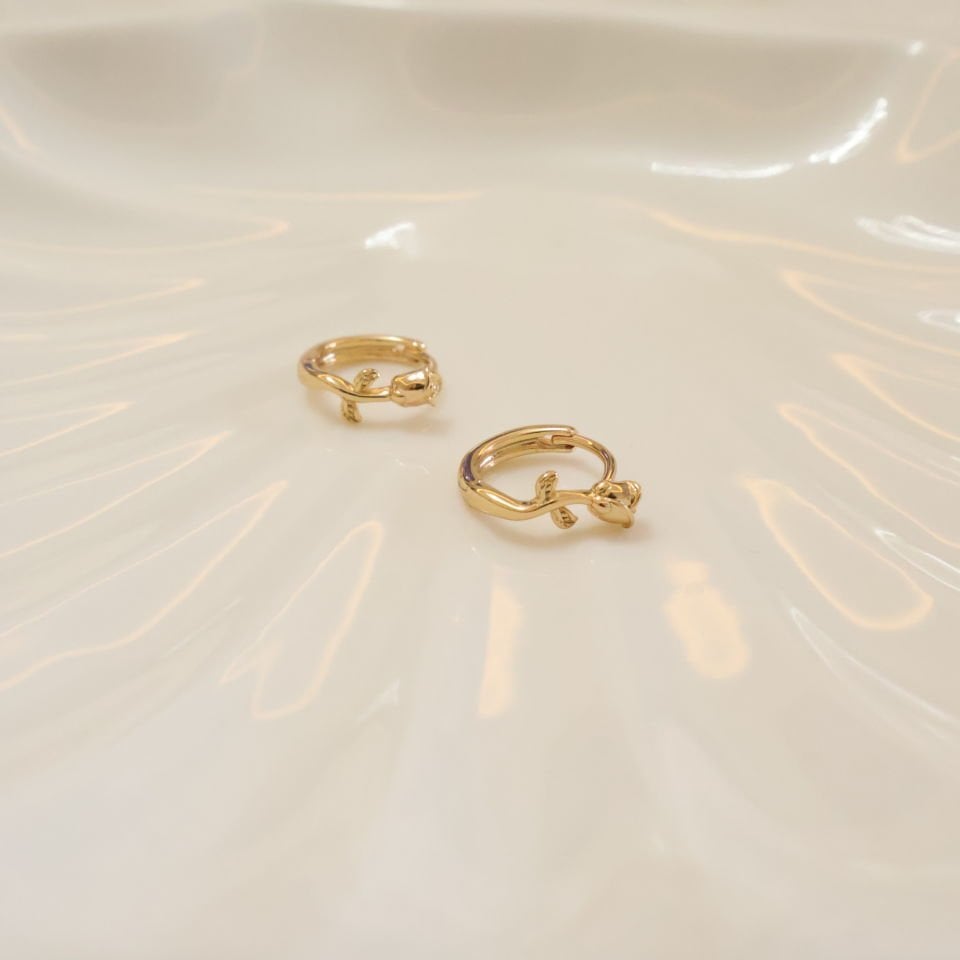 Rose Mini Halka Küpe