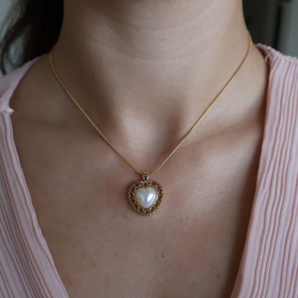 Many Hearts Çelik Kolye 18K Gold