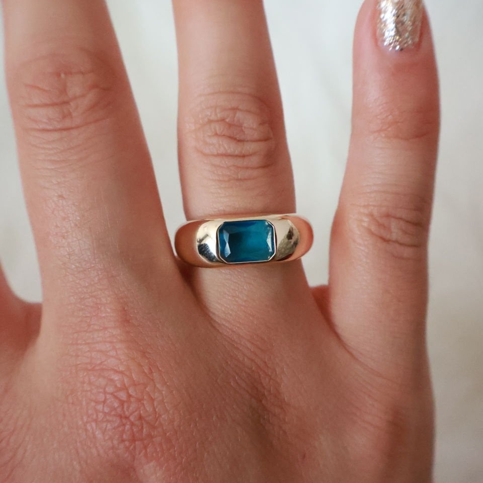 Taşlı Bombe Yüzük