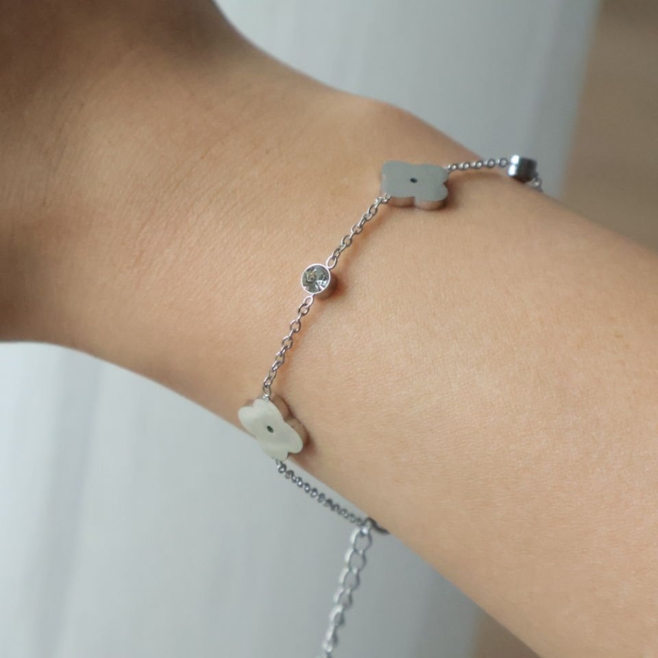 Van Cleef Model Çelik Bileklik Model2 - Silver