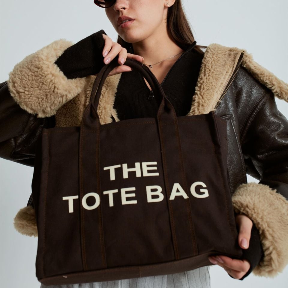 Kanvas Kumaş Acı Kahve Tote Bag