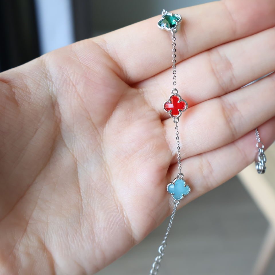 Van Cleef Taşlı Bileklik Gold