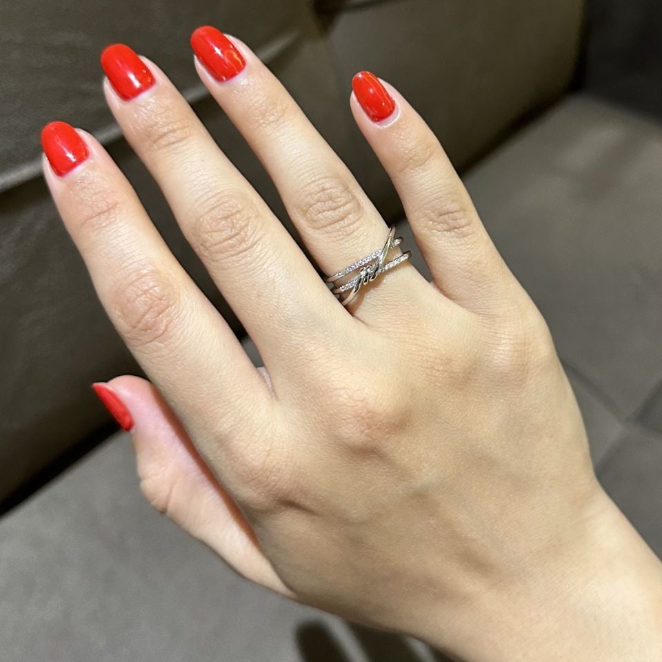 Taşlı Sarmal Yüzük Silver