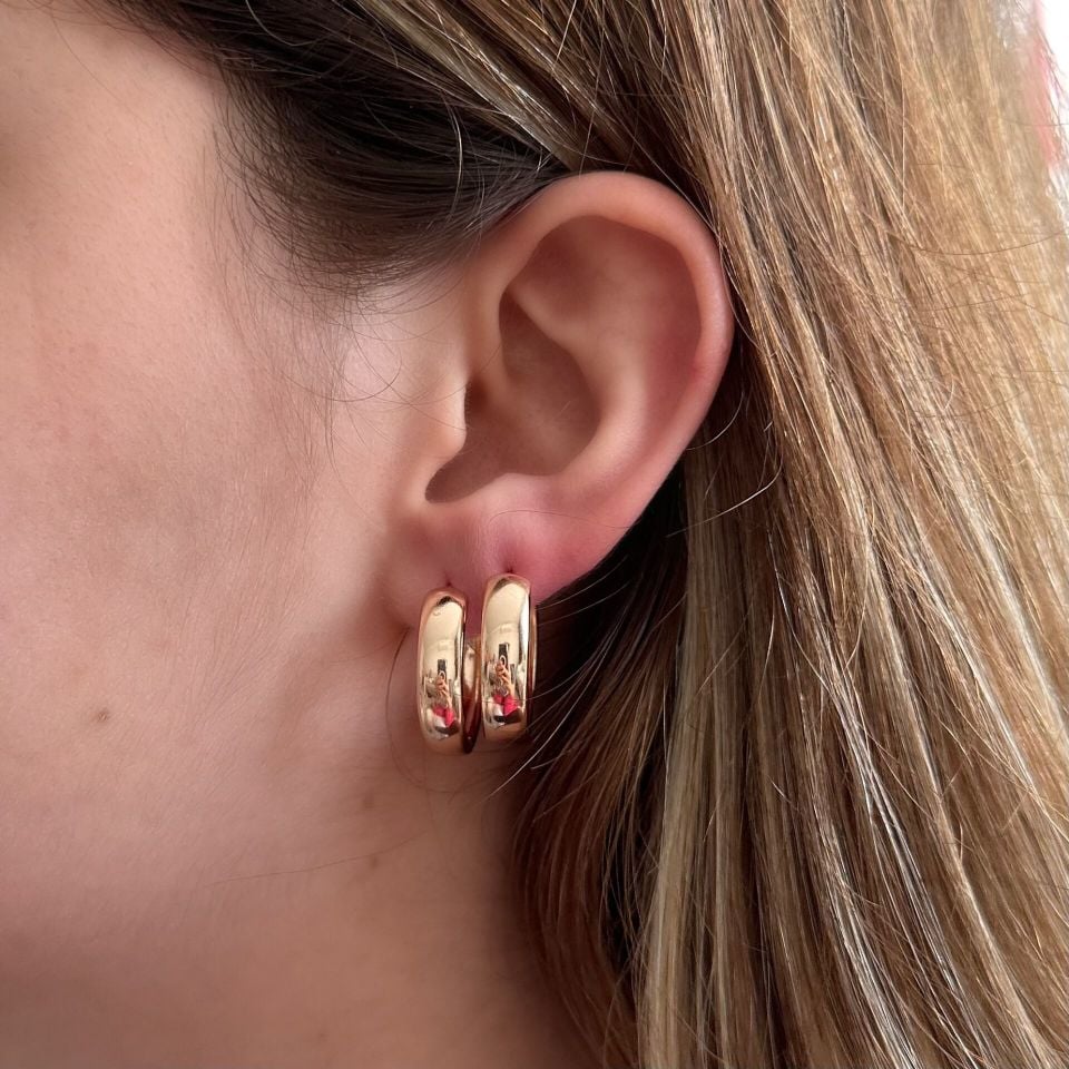 Klasik Halka Küpe Gold